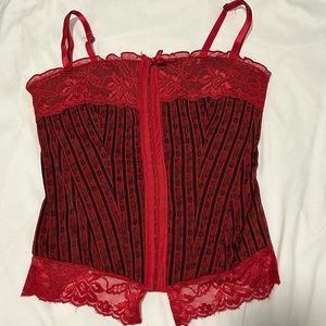 Red and Black y2k corset